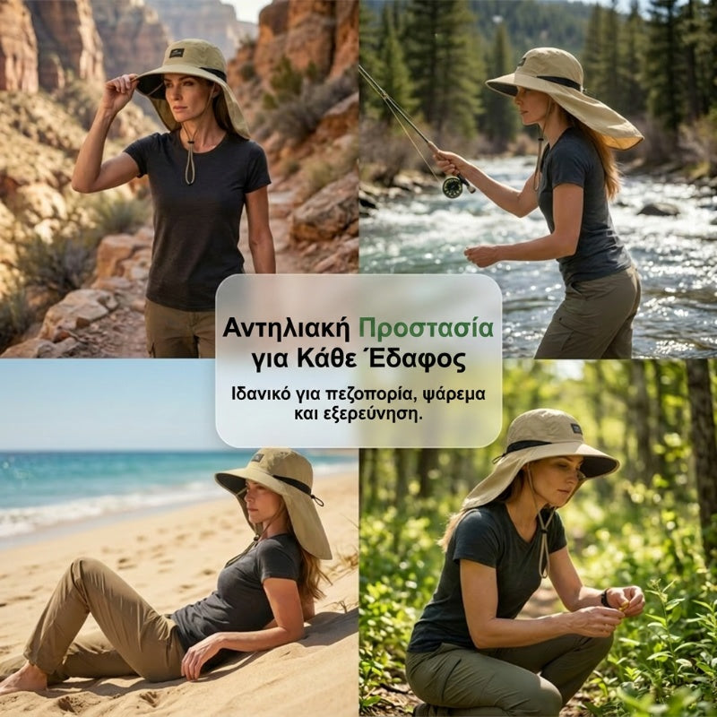 ☀️50% ΕΚΠΤΩΣΗ!! 🧢Unisex Πτυσσόμενο Καπέλο Bucket για Αντηλιακή Προστασία