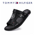 TOMMY® Επίπεδες Δερμάτινες Παντόφλες