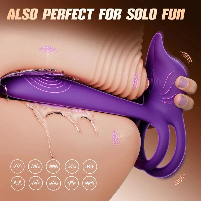 🎉Πρωτοχρονιάτικες Εκπτώσεις🎄 | Έξυπνο Δαχτυλίδι Δόνησης Enchanted Girl Luxe - Απόλαυση για Ζευγάρια που Ελέγχεται από Εφαρμογή🎁